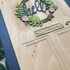 Wood Door Card Closeup